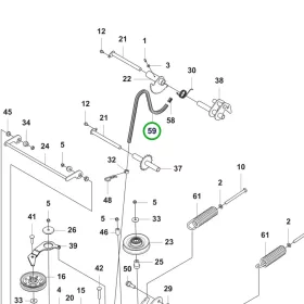 Husqvarna lánc emelőrendszerhez P 524X, R 420TsX riderhez robbantott ábra