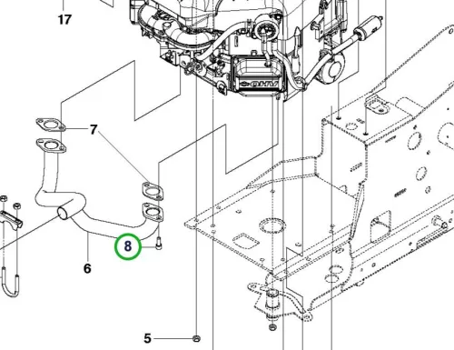 Husqvarna imbuszcsavar 5/16 18 UNC 0,75 col R 214TC, R 318X riderhez robbantott ábra