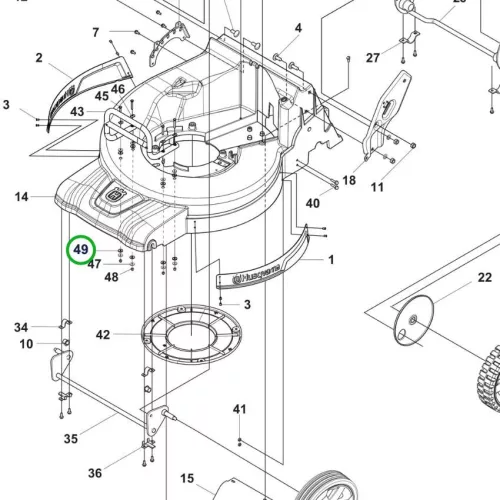 Husqvarna gumi alátét LC 551iV fűnyíróhoz robbantott ábra