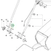 Husqvarna csavar M8x20 fogantyúhoz LC 247i, LC 347iVX fűnyíróhoz robbantott ábra