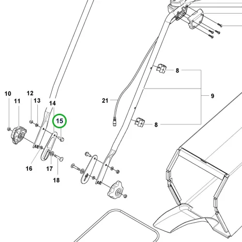 Husqvarna csavar M8x20 fogantyúhoz LC 247i, LC 347iVX fűnyíróhoz robbantott ábra