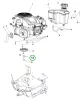Husqvarna szíjtárcsa rögzítő alátét R 112C, R 214TC riderhez robbantott ábra
