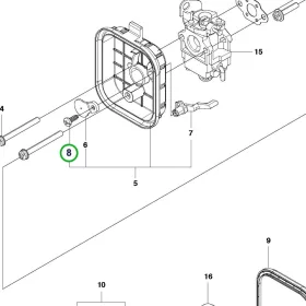 Husqvarna szivatókar csavar 143R II fűkaszához robbantott ábra