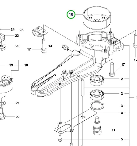 Husqvarna kuplungdob 226HD75S, 226HS99S sövényvágóhoz robbantott ábra