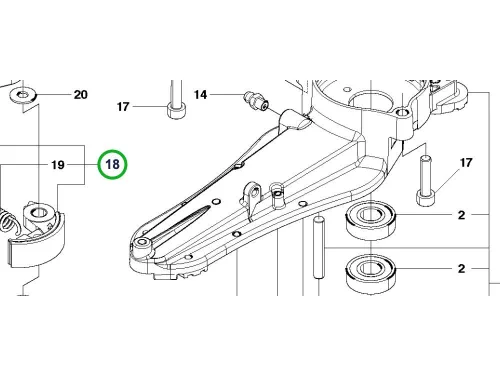 Husqvarna kuplung komplett 226HD75S, 226HS99S sövényvágóhoz robbantott ábra