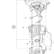 Husqvarna forgattyúház 226HD75S, 226HS99S sövényvágóhoz robbantott ábra