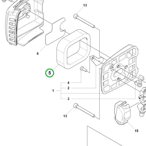 Husqvarna légszűrő 226HS99S sövényvágóhoz robbantott ábra