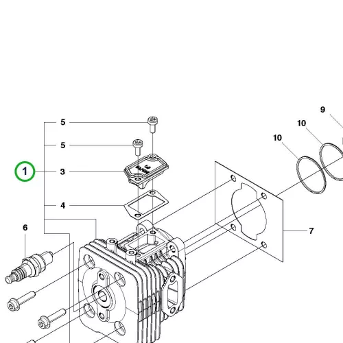 Husqvarna henger régebbi kivitel 226HD75S, 226HS99S sövényvágóhoz robbantott ábra