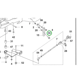 Husqvarna PTO csavar P 524X, RC 318T riderhez robbantott ábra