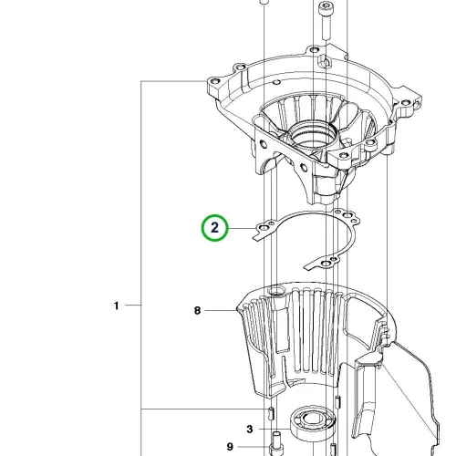 Husqvarna forgattyúház tömítés 226HD75S, 226HS99S sövényvágóhoz robbantott ábra