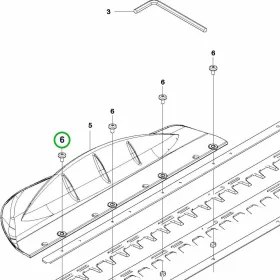 Husqvarna tartólemez csapszeg 226HS99S sövényvágóhoz robbantott ábra