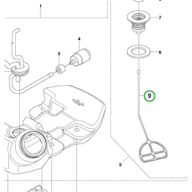 Husqvarna tartály ütköző 553RS fűkaszához robbantott ábra