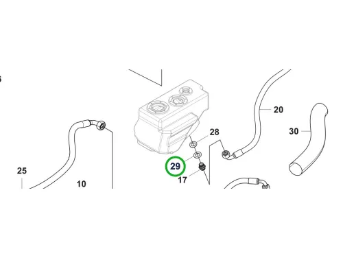 Husqvarna hidraulika alátét P 524X, P 525D riderhez robbantott ábra