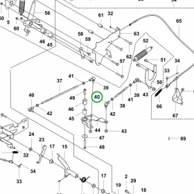 Husqvarna szögcsukló DIN 71802 pedál P 525D, P 525DX riderhez robbantott ábra