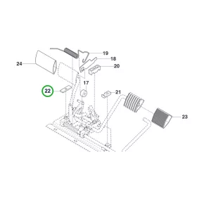 Husqvarna pedál tartólemez R 214TC, R 216T AWD, RC 318T riderhez robbantott ábra