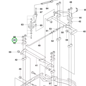 Husqvarna vágóasztal erősítő lemez R 214TC, R 214C, R 216 AWD riderhez robbantott ábra