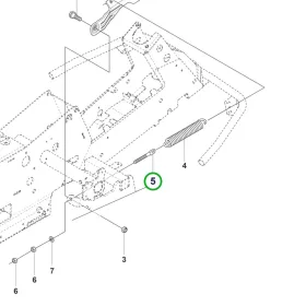 Husqvarna szemescsavar szerelékkerethez R 214TC, R 216T AWD riderhez robbantott ábra