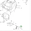 Husqvarna rugós alátét burkolat P 524X, P 524X EFI riderhez robbantott ábra