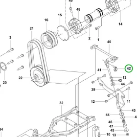 Husqvarna csapszeg PTO P 525DX, P 520DX, P 535HX riderhez robbantott ábra