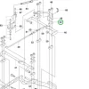 Husqvarna vágóasztal csapágyfél R 214TC, R 214C, R 216 AWD riderhez robbantott ábra