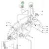 Husqvarna vágóasztal emelő csiga R 112C, R 214TC riderhez robbantott ábra