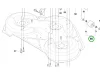 Husqvarna vágóasztal kerék csapággyal R 214TC, R 214C riderhez robbantott ábra