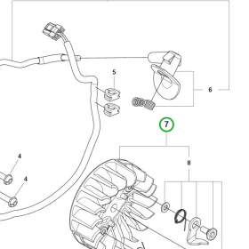 Husqvarna lendkerék 540 XP Mark III láncfűrészhez robbantott ábra