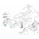 Husqvarna szíjfedél bal oldali R 422Ts AWD, R 418Ts AWD riderhez robbantott ábra