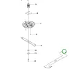 Husqvarna fűnyírókés LC 48, LC 48V, LC 48VE, LB 48V fűnyíróhoz robbantott ábra