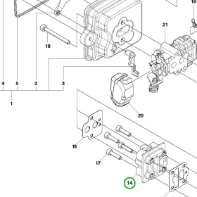 Husqvarna karburátor szigetelő 226HD75S, 226HS99S sövényvágóhoz robbantott ábra