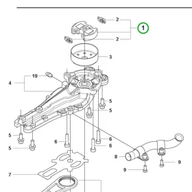 Husqvarna kuplung egység 522HD60X, 322HD60 sövényvágóhoz robbantott ábra