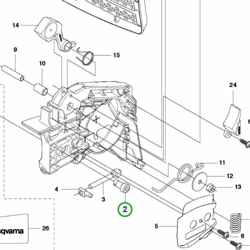 Husqvarna láncfék hajtóelem T435, 543 XP láncfűrészhez robbantott ábra