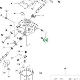 Husqvarna karburátor golyó 525LK, 525RX, 553RS fűkaszához robbantott ábra
