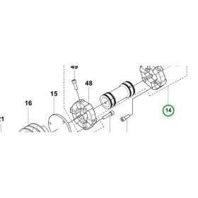 Husqvarna PTO kuplung szerkezet P 525DX, P 520DX riderhez robbantott ábra