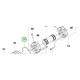 Husqvarna késmagasság állító P 525DX, P 520DX riderhez robbantott ábra