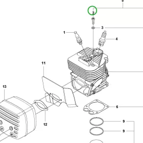 Husqvarna hengerfejcsavar K 1270 vágógéphez robbantott ábra