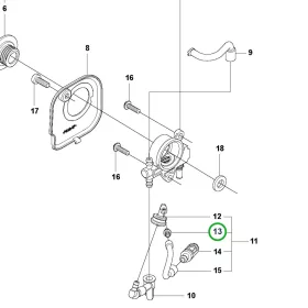 Husqvarna tartóelem T435, T525, T540 XP Mark III láncfűrészhez robbantott ábra