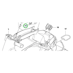 Husqvarna tartály szellőzőcső T435, T525, 543 XP láncfűrészhez robbantott ábra