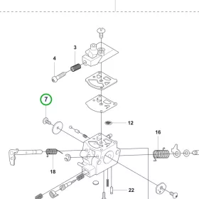 Husqvarna karburátor csavar T435, T525, 543 XP láncfűrészhez robbantott ábra