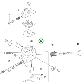 Husqvarna karburátor szűrő T435, T525, 543 XP láncfűrészhez robbantott ábra