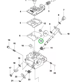 Husqvarna karburátor szelep 525LK, 525RX fűkaszához robbantott ábra