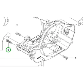 Husqvarna burkolatcsavar T435, 543 XP, T525 láncfűrészhez robbantott ábra