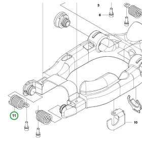 Husqvarna fogantyú rugó F jelű 226HD75S sövényvágóhoz robbantott ábra