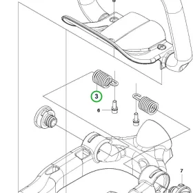 Husqvarna fogantyú rugó R jelű 226HD75S sövényvágóhoz robbantott ábra