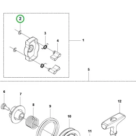 Husqvarna berántó biztosítógyűrű E alakú 525HE3, 525HE4 sövényvágóhoz robbantott ábra