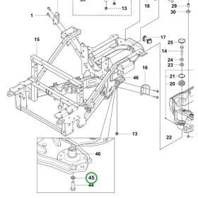 Husqvarna Nordlock alátét NL10 P 520DX, P 525DX riderhez robbantott ábra
