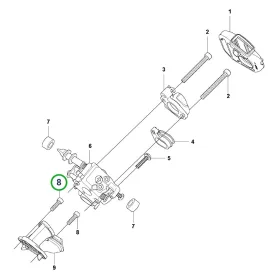 Husqvarna karburátor csapszeg T435, 543 XP láncfűrészhez robbantott ábra