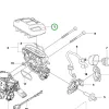 Husqvarna nylon légszűrő 550 XP, 545 láncfűrészhez robbantott ábra