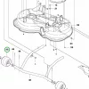 Husqvarna támasztókerék vágóasztal R 112C, R 112iC riderhez robbantott ábra