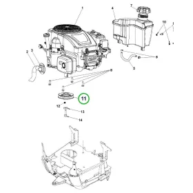 Husqvarna motor szíjtárcsa R 112C riderhez robbantott ábra